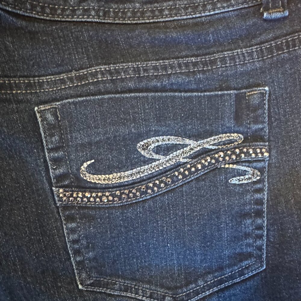 Women's Jeans - Style & Co Size 114Tummy Control, dark blue NWOT (WJJ008) - Picture 4 of 10